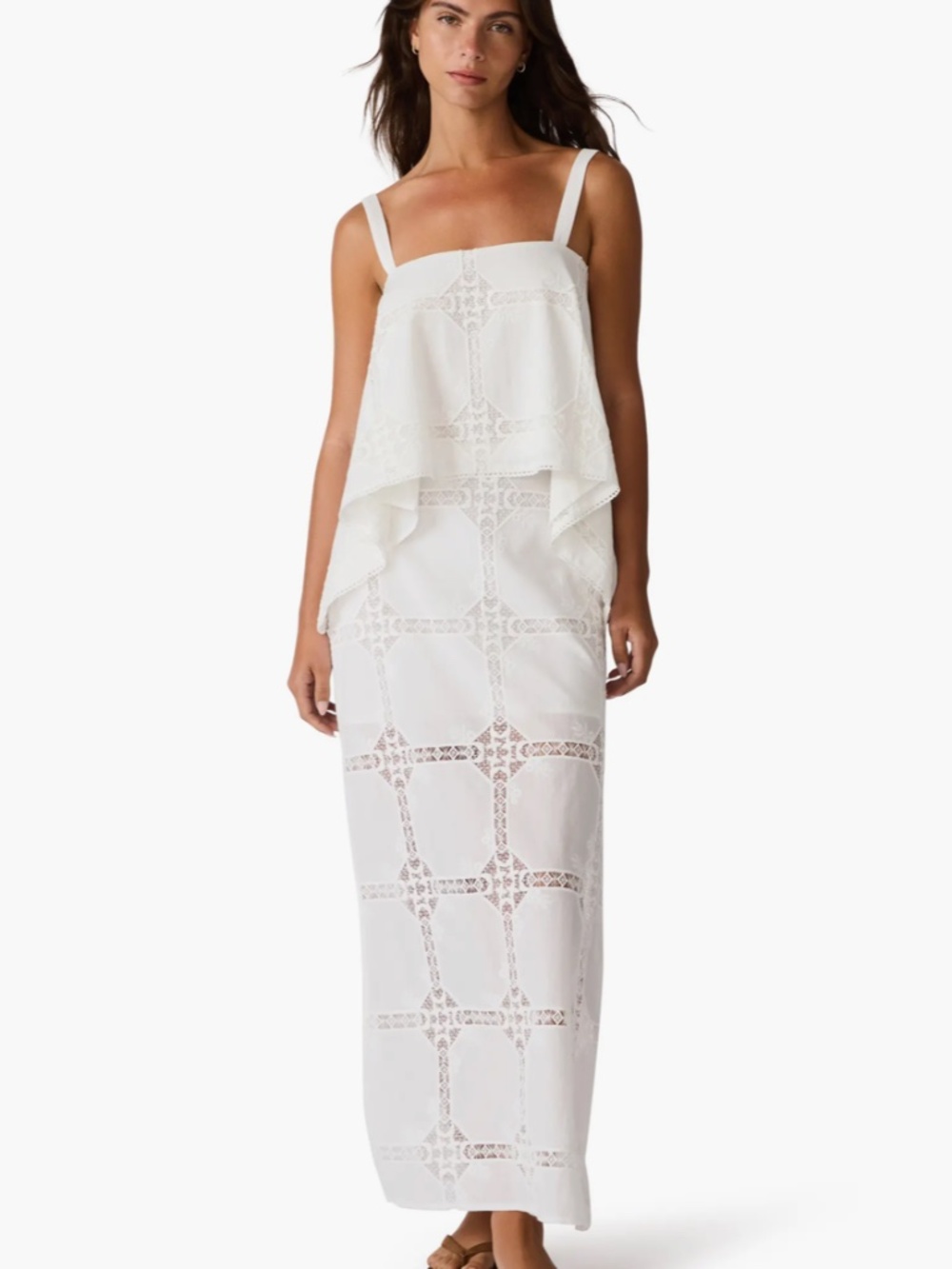 NWOT Steve Madden Ainslee Cropped Eyelet Top & Monique Skirt Set